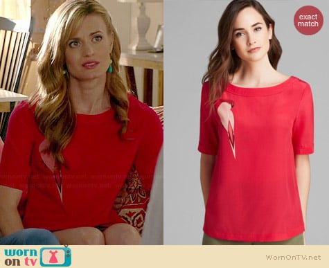 Marc by Marc Jacobs Capella Silk Tee worn by Brooke D'Orsay on Royal Pains