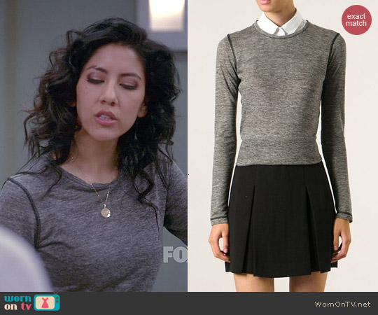 Marc by Marc Jacobs Carmen Jersey Long Sleeve Top worn by Rosa Diaz (Stephanie Beatriz) on Brooklyn Nine-Nine