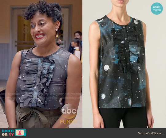 Marc by Marc Jacobs Stargazer Ruffled Top worn by Rainbow Johnson (Tracee Ellis Ross) on Black-ish