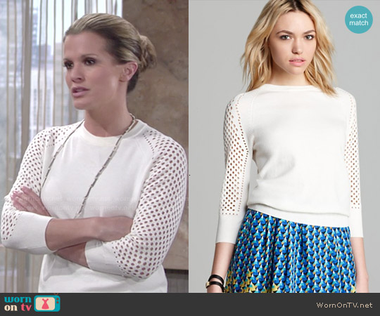 Marc by Marc Jacobs Cienaga top worn by Chelsea Lawson (Melissa Claire Egan) on The Young and the Restless