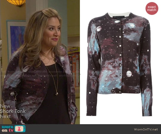 Marc by Marc Jacobs Galaxy Print Cardigan worn by Cristela (Cristela Alonzo) on Cristela