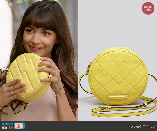 Marc by Marc Jacobs Shape Up Quilted Bag in Banana Creme worn by Hannah Simone on New Girl