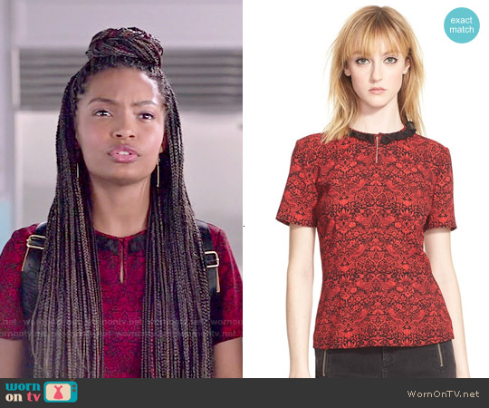 Marc by Marc Jacobs Strawberry Thief Top worn by Zoey Johnson (Yara Shahidi) on Black-ish