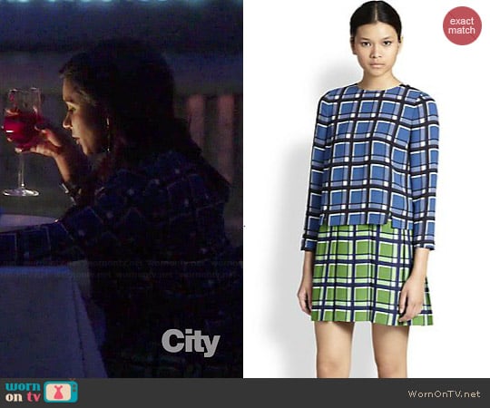 Marc by Marc Jacobs Toto Plaid Dress worn by Mindy Kaling on The Mindy Project