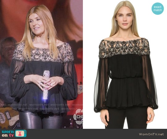 Marchesa Peasant Top worn by Rayna Jaymes (Connie Britton) on Nashville