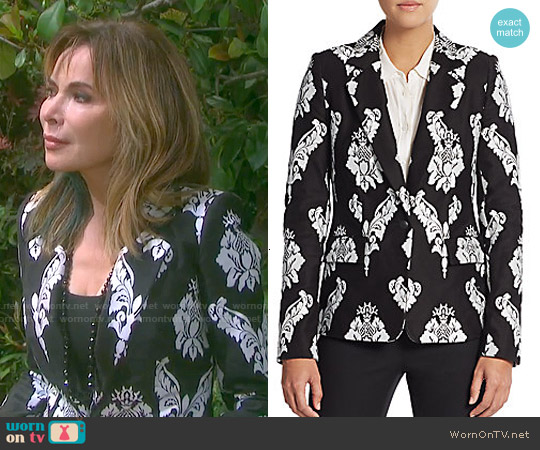 Marchesa Voyage Embroidered Cotton Blazer worn by Kate Roberts (Lauren Koslow) on Days of our Lives