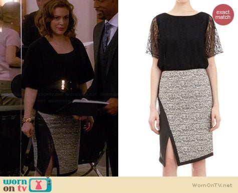 Marissa Webb Victoria Skirt worn by Alyssa Milano on Mistresses