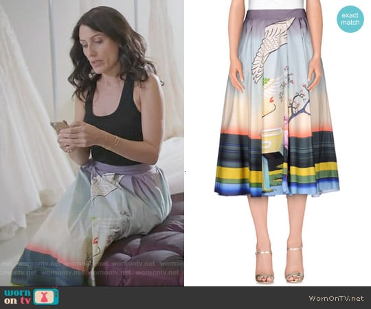 Mary Katrantzou 'Bowles' Skirt worn by Abby McCarthy (Lisa Edelstein) on Girlfriends Guide to Divorce