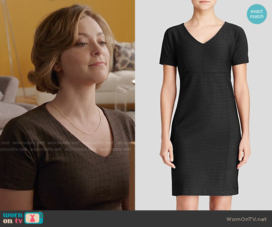 Max Mara 'Fiacre' Croc Jacquard Jersey Dress worn by Rebecca Bunch (Rachel Bloom) on Crazy Ex-Girlfriend