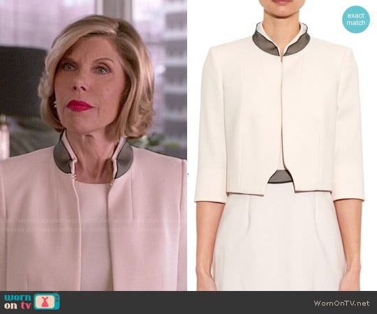 Max Mara Totem Jacket worn by Diane Lockhart (Christine Baranski) on The Good Wife