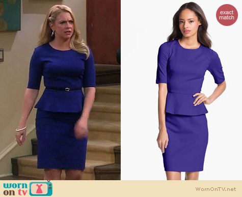 Melissa & Joey Fashion: Trina Turk Trophie Peplum dress worn by Melissa Joan Hart