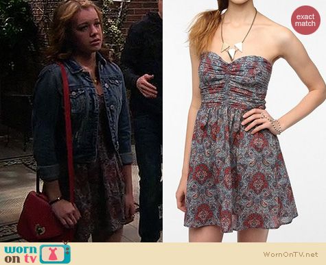 Melissa & Joey Fashion: Urban Outfitters Band of Gypsies strapless dress worn by Sadie Calvano