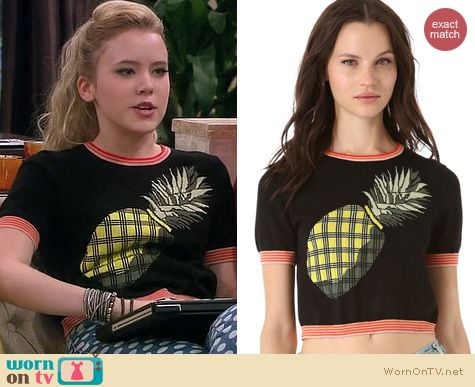 Melissa and Joey Fashion: Vena Cava Pineapple Pullover worn by Taylor Sprietler