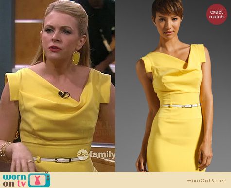 Melissa Joan Hart Fashion: Black Halo Jackie O Dress in Sunburst