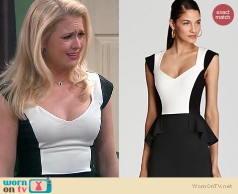 Melissa Joan Hart Fashion: Erin Fetherston Colorblock peplum dress worn on Melissa & Joey