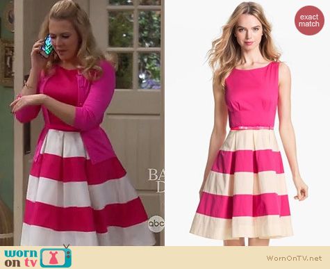 Melissa & Joey Fashion: Kate Spade Celina dress in pink work by Melissa Joan Hart