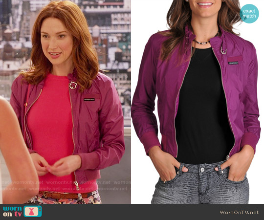 Members Only Iris Jacket worn by Kimmy Schmidt (Ellie Kemper) on Unbreakable Kimmy Schmidt