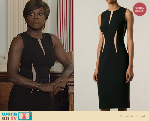 Michael Kors Contrast Panel Bodycon Dress worn by Viola Davis on HTGAWM