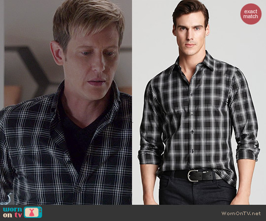 Michael Kors Jett Check Shirt worn by Gabrielle Mann on Revenge