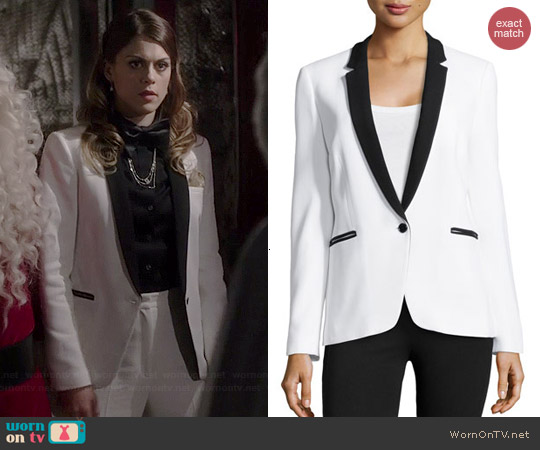 Michael Kors One-Button Tuxedo Jacket worn by Lindsey Shaw on PLL