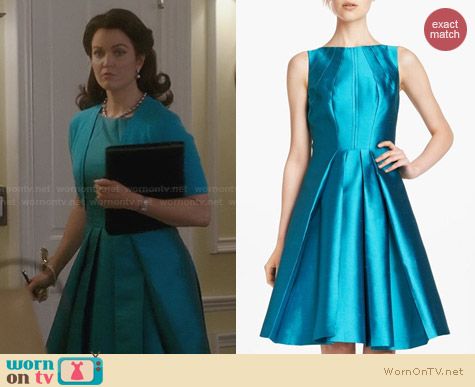 Michael Kors Seamed Wool & Silk Dress worn by Bellamy Young on Scandal