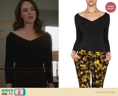 Michael Kors Wool Knit Top worn by Madeleine Stowe on Revenge