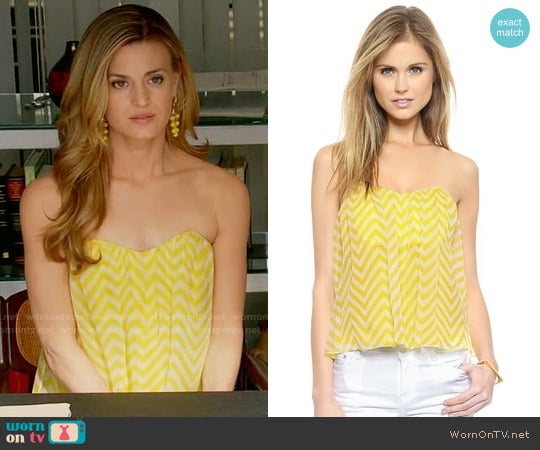 Mason by Michelle Mason Strapless Top worn by Paige Collins (Brooke D'Orsay) on Royal Pains