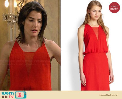 Mason by Michelle Mason Chiffon Inset Gown worn by Cobie Smulders on HIMYM