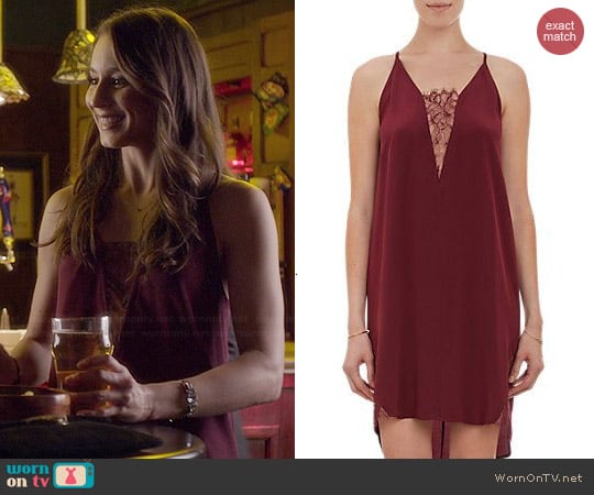 Mason by Michelle Mason Lace-Inset Slip Dress worn by Spencer Hastings (Troian Bellisario) on Pretty Little Liars