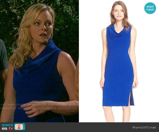 Milly  Cowl Neck Sheath Dress worn by Belle Brady (Martha Madison) on Days of our Lives