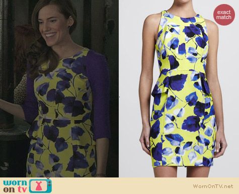 Milly Floral Print Peplum Dress worn by Allison Williams on Girls