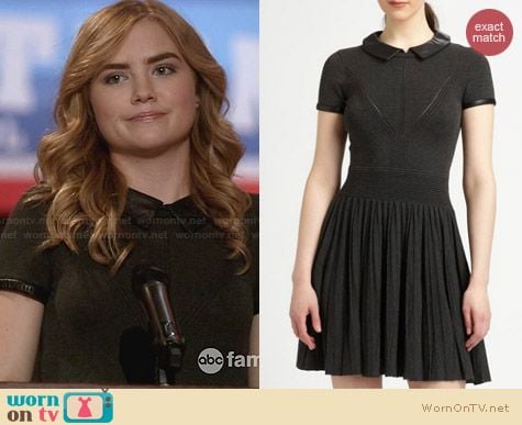 Milly Josephine Leather Collar Dress worn by Maddie Hasson on Twisted