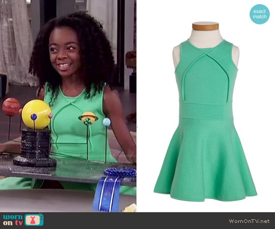 Milly Minis Pleated Flare Dress worn by Zuri Ross (Skai Jackson) on Jessie