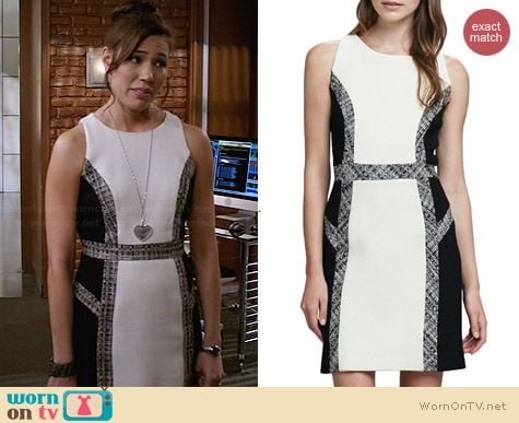 Milly Tweed Trim Wool Dress worn by Michaela Conlin on Bones