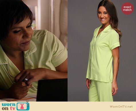 The Mindy Project Fashion: Bedhead Capri short sleeved pajamas worn by Mindy Kaling