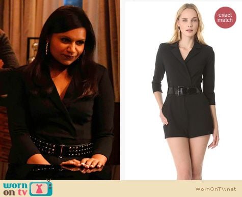 The Mindy Project Fashion: Catherine Malandrino long sleeve romper worn by Mindy Kaling