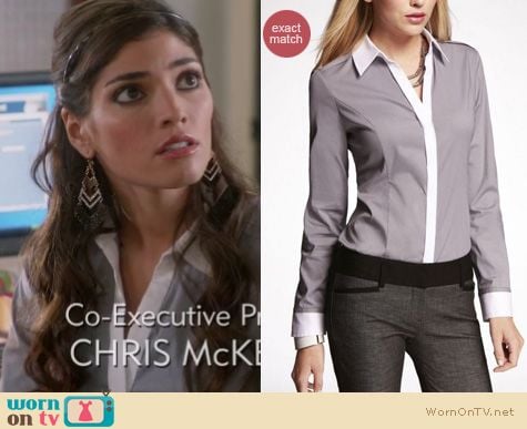 The Mindy Project Fashion: Express Essential shirt worn by Amanda Setton