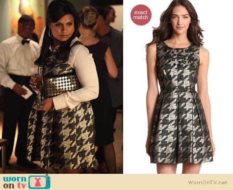 Mindy Project Fashion: Miss Sixty houndstooth dress worn by Mindy Kaling