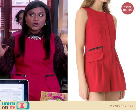 The Mindy Project Fashion: Nanette Lepore Sandstorm Romper worn by Mindy Kaling