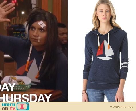 The Mindy Project Fashion: Sundry sail boat pullover worn by Mindy Kaling