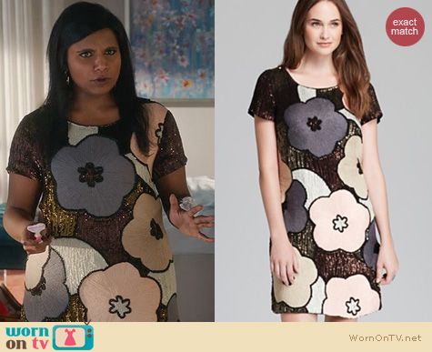 The Mindy Project Fashion: French Connection Fauna Fantasy Dress worn by Mindy Kaling