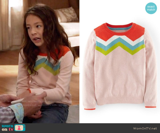 Mini Boden Chevron Sweater worn by Lily Tucker-Pritchett (Aubrey Anderson-Emmons) on Modern Family