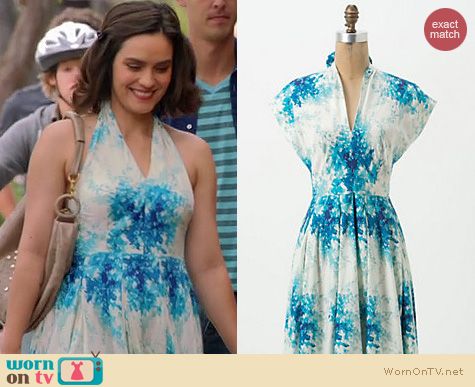 WornOnTV: Alex’s blue and white printed halter dress on Mistresses ...