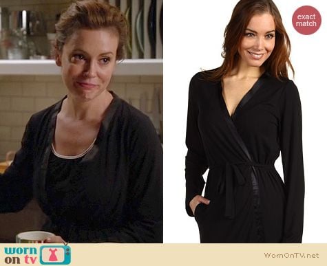 Mistresses Fashion: Calvin Klein Satin trim robe worn by Alyssa Milano