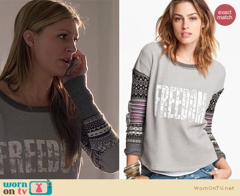 Mistresses Fashion: Free People Freedom Mixed Media Top worn by Jes Macallan