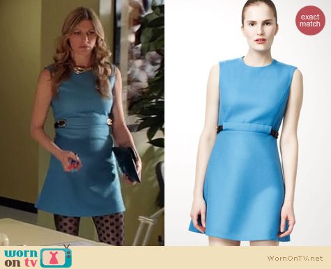 Mistresses Fashion: Stella McCartney Blue Sleeveless belted dress worn by Jes Macalllan