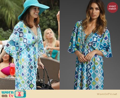 Mistresses Fashion: Trina Turk Ogee Maxi Coverup dress worn by Alyssa Milano