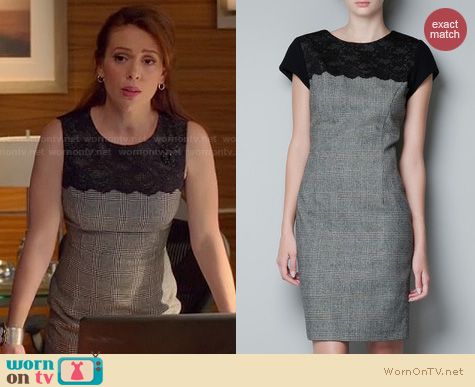 Mistresses Fashion: Zara Combined Lace dress worn by Alyssa Milano