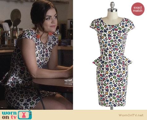 ModCloth Betsey Johnson Purr-ty Animal Dress worn by Lucy Hale on PLL