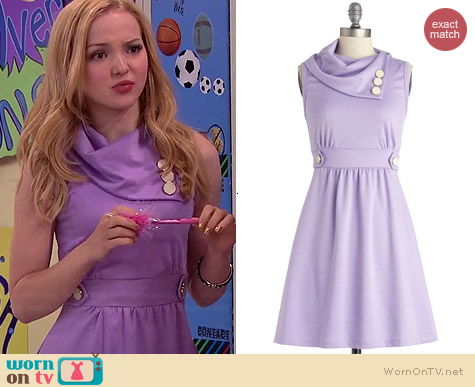 ModCloth Coach Tour Dress in Lavender worn by Dove Cameron on Liv & Maddie